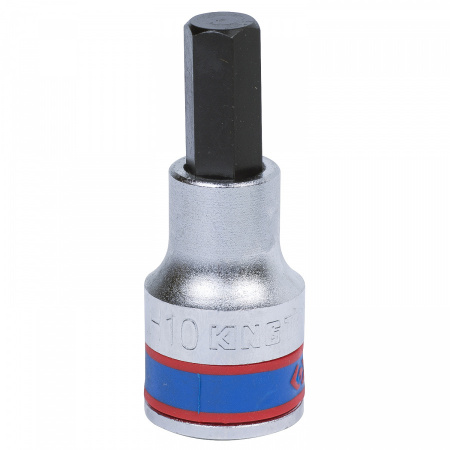 KING TONY Насадка (бита) торцевая 1/2", HEX, 10 мм, L = 60 мм