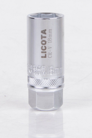 Licota Головка торцевая, 6-гранная, глубокая, свечная, 1/2", 18 мм