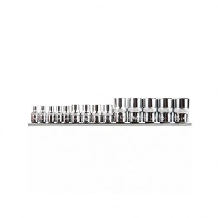 Licota Набор головок Е-профиль Е4-Е24 1/4", 3/8", 1/2" 14пр. на линейке
