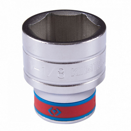 KING TONY Головка торцевая стандартная шестигранная 1/2", 1-1/8", дюймовая