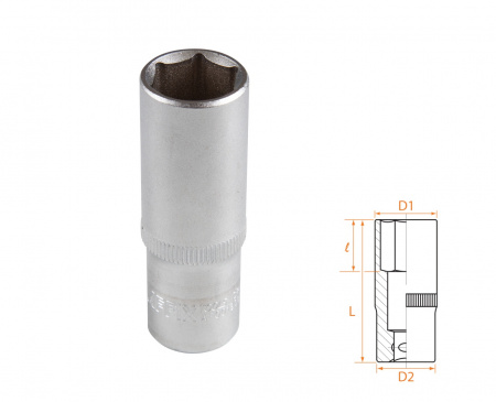 AFFIX Головка торцевая глубокая шестигранная 3/8", 16 мм 