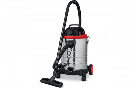 CROWN CT42034 Пылесос строительный для сухой и влажной уборки, 30 л, 1400 Вт