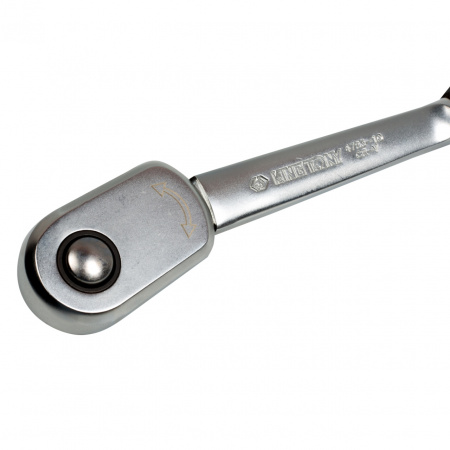 KING TONY Трещотка 1/2", 250 мм, 72 зубца, с кнопкой, встроенный реверс 4783-10G