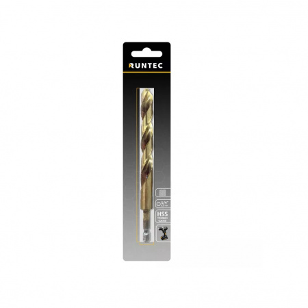 RUNTEC Сверло по металлу HSS-TiN 8 x 117 мм 1/4" HEX - E (6.35 мм)