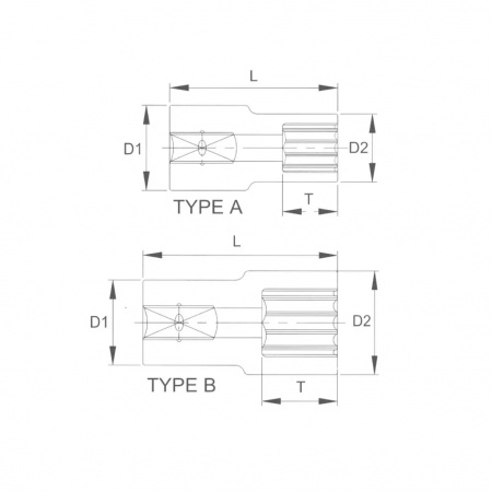 Licota Головка торцевая spline 1/2", 8 мм, длина 38 мм