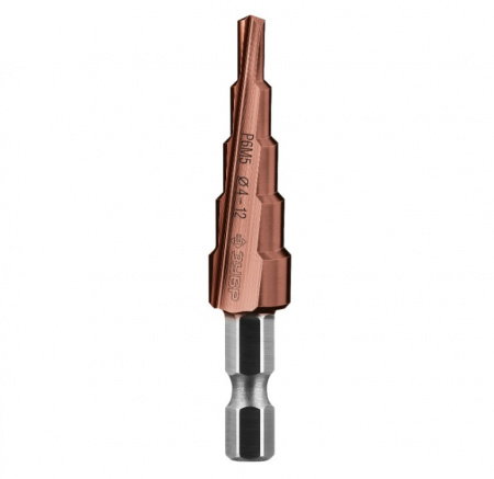ЗУБР КОБАЛЬТ Профессионал Сверло ступенчатое, 4-12мм, 5 ступеней, кобальтовое покрытие