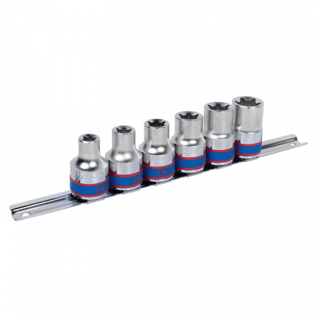 KING TONY Набор торцевых головок 1/2", TORX Е-стандарт, Е10-Е20, 6 предметов