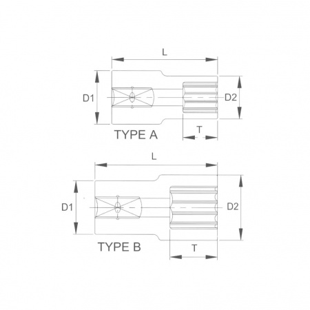 Licota Головка торцевая, spline 1/2", 13 мм, длина 38 мм