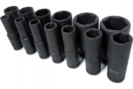 ROCKFORCE Набор головок ударных глубоких, 13 пр., 1/2", 6 гр. (размеры 10-32 мм) на пласт. держателе