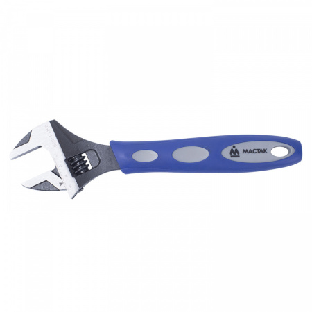 МАСТАК Ключ разводной 250 мм, эргономичная ручка, держатель