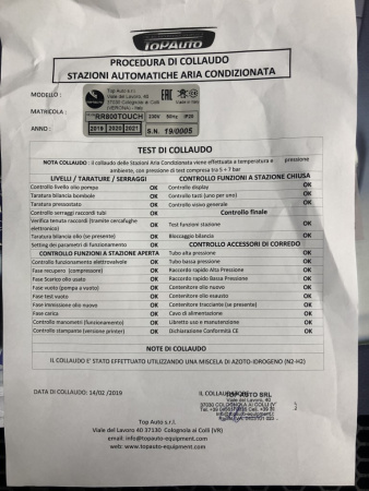 TopAuto RR900Touch Станция автоматическая для заправки автомобильных кондиционеров