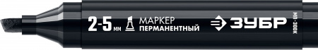 ЗУБР МП-300К Маркер перманентный клиновидный черный, 2-5 мм, с увеличенным объемом